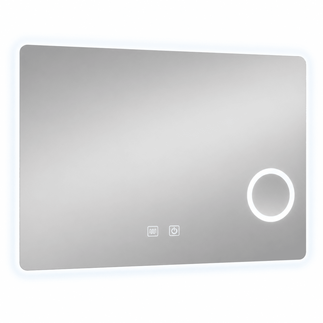 Oglinda baie LED FANTASY touch control cu lupa iluminata si dezaburire, 70x60 / 80x60 cm - Casa Stile