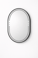 Oglinda LED 608 60x80 cm rama aluminiu neagra - Casa Stile