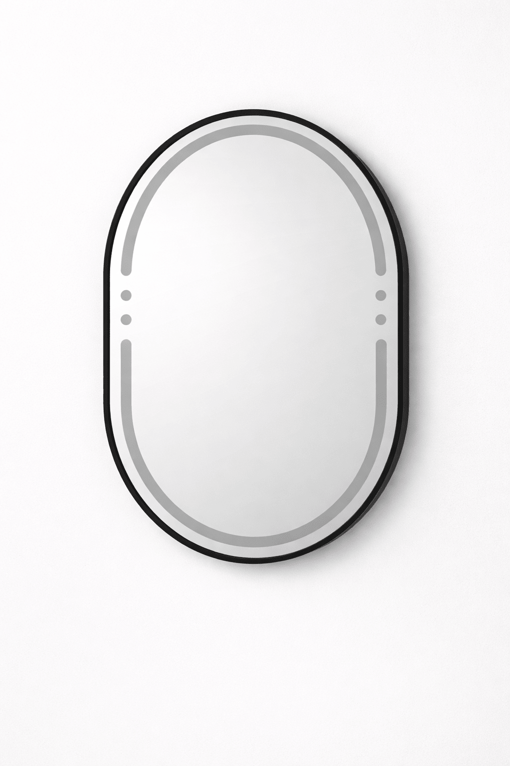 Oglinda LED 608 60x80 cm rama aluminiu neagra - Casa Stile