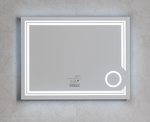 Oglinda LED 75x100 functie dezaburire, ceas, termometru, Bluetooth, boxe - Casa Stile