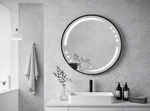 Oglinda LED rotunda 6912 Ø70, rama aluminiu neagra - Casa Stile