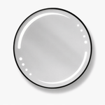 Oglinda LED rotunda 6912 Ø70, rama aluminiu neagra - Casa Stile