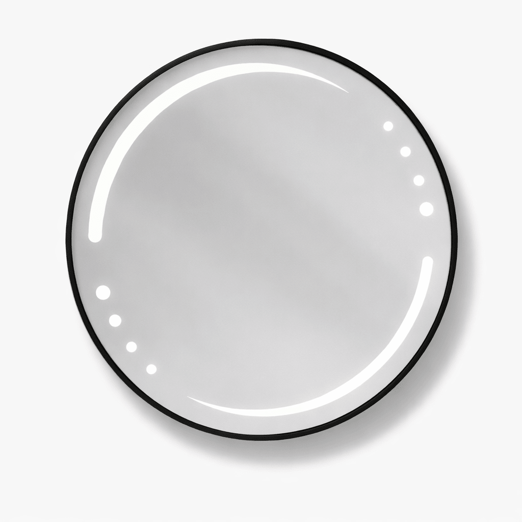 Oglinda LED rotunda 6912 Ø70, rama aluminiu neagra - Casa Stile
