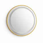 Oglinda LED rotunda 6918 Ø70 rama aluminiu aurie senzor tactil - Casa Stile