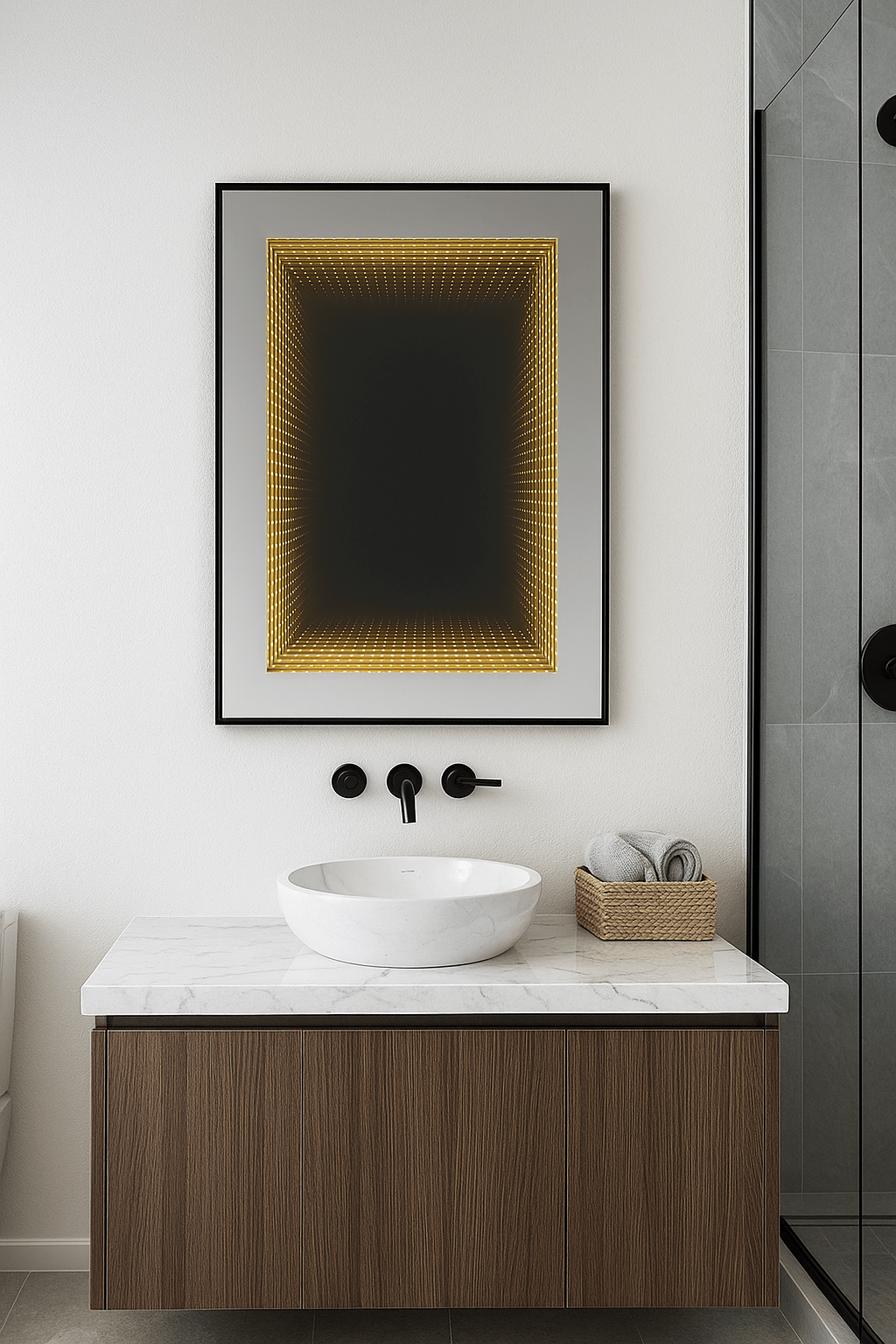 Oglinda LED SD01 60x80 cm comanda touchless, 3 functii de culori - Casa Stile