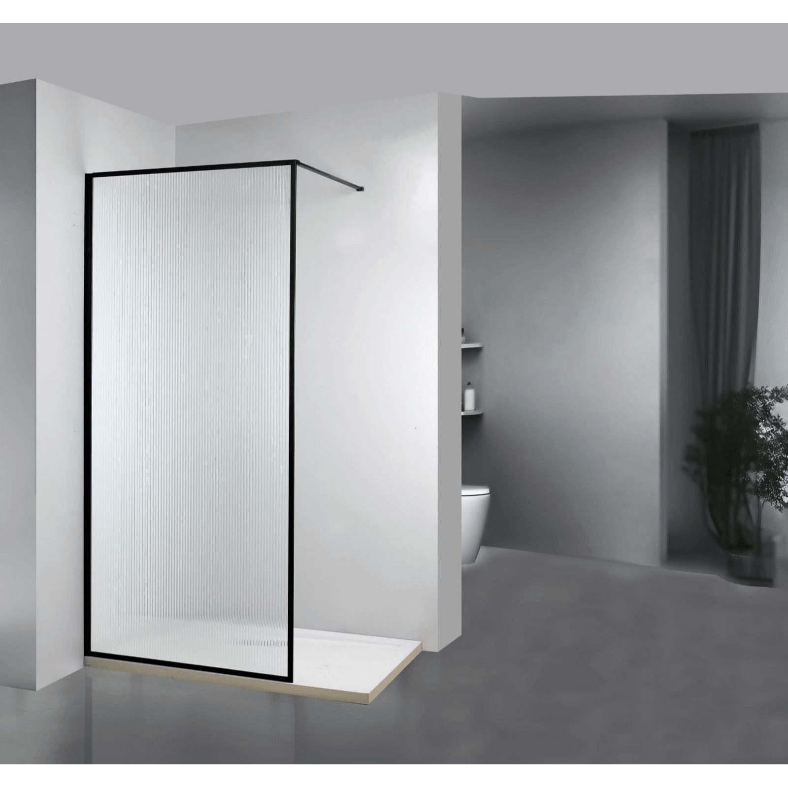 Paravan dus walk-in sticla securizata 8 mm geam linii 90x190 - Casa Stile