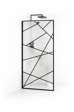 Paravan dus walk-in sticla securizata 8 mm Laser Black 90x190 - Casa Stile