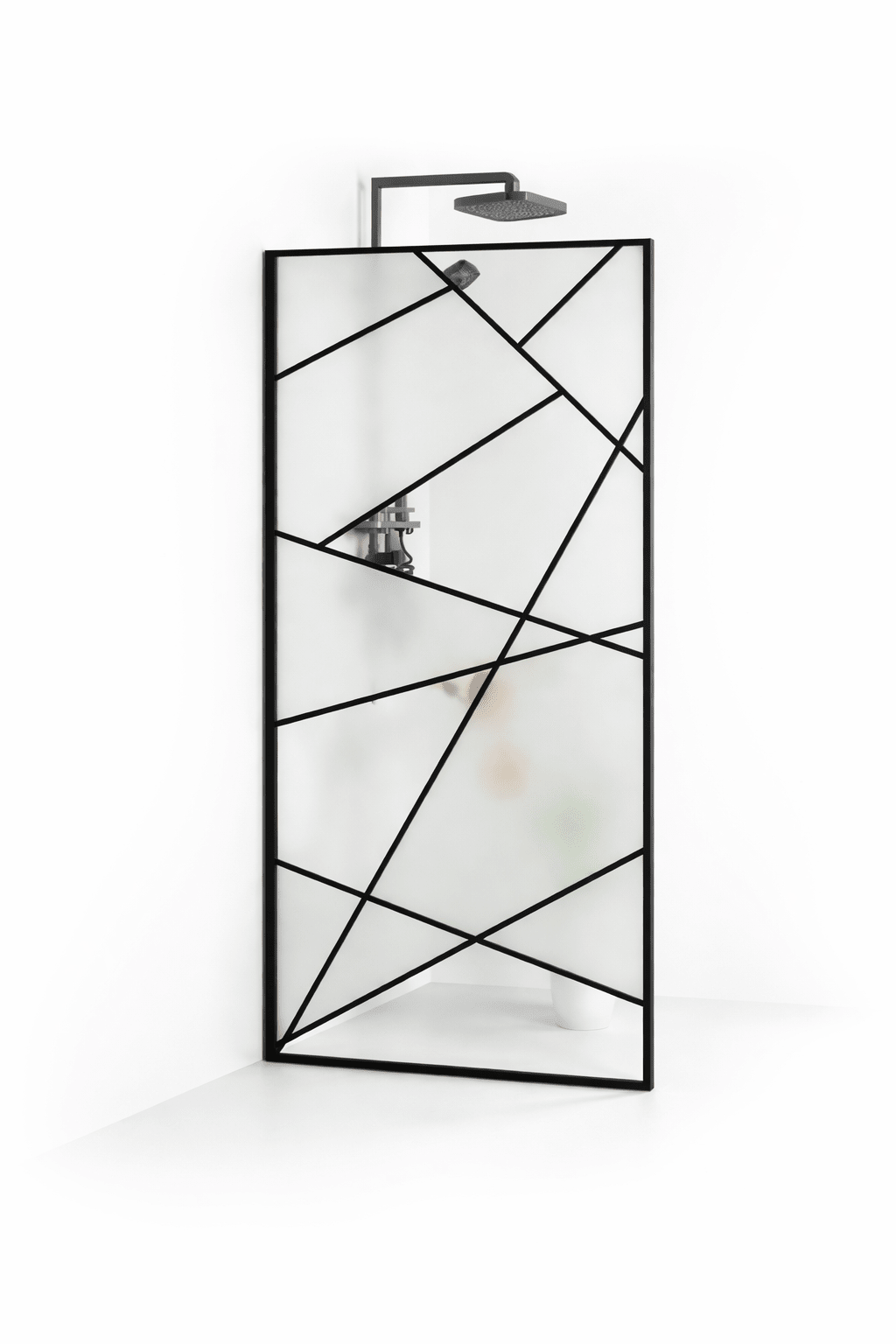 Paravan dus walk-in sticla securizata 8 mm Laser Black 90x190 - Casa Stile