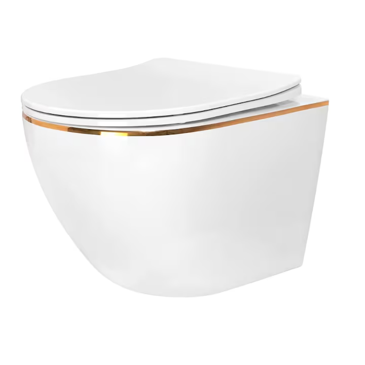 Vas WC suspendat cu capac soft-close alb lucios W206