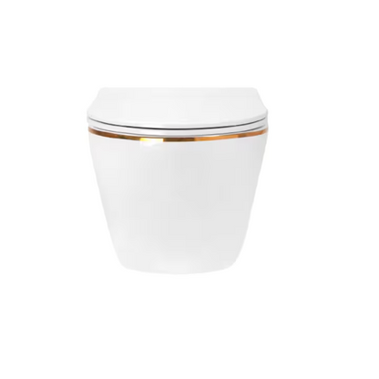 Vas WC suspendat cu capac soft-close alb lucios W206