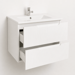 Set Mobilier Baie Suspendat 60 cm Riflat – Bianco (Alb) - Casa Stile