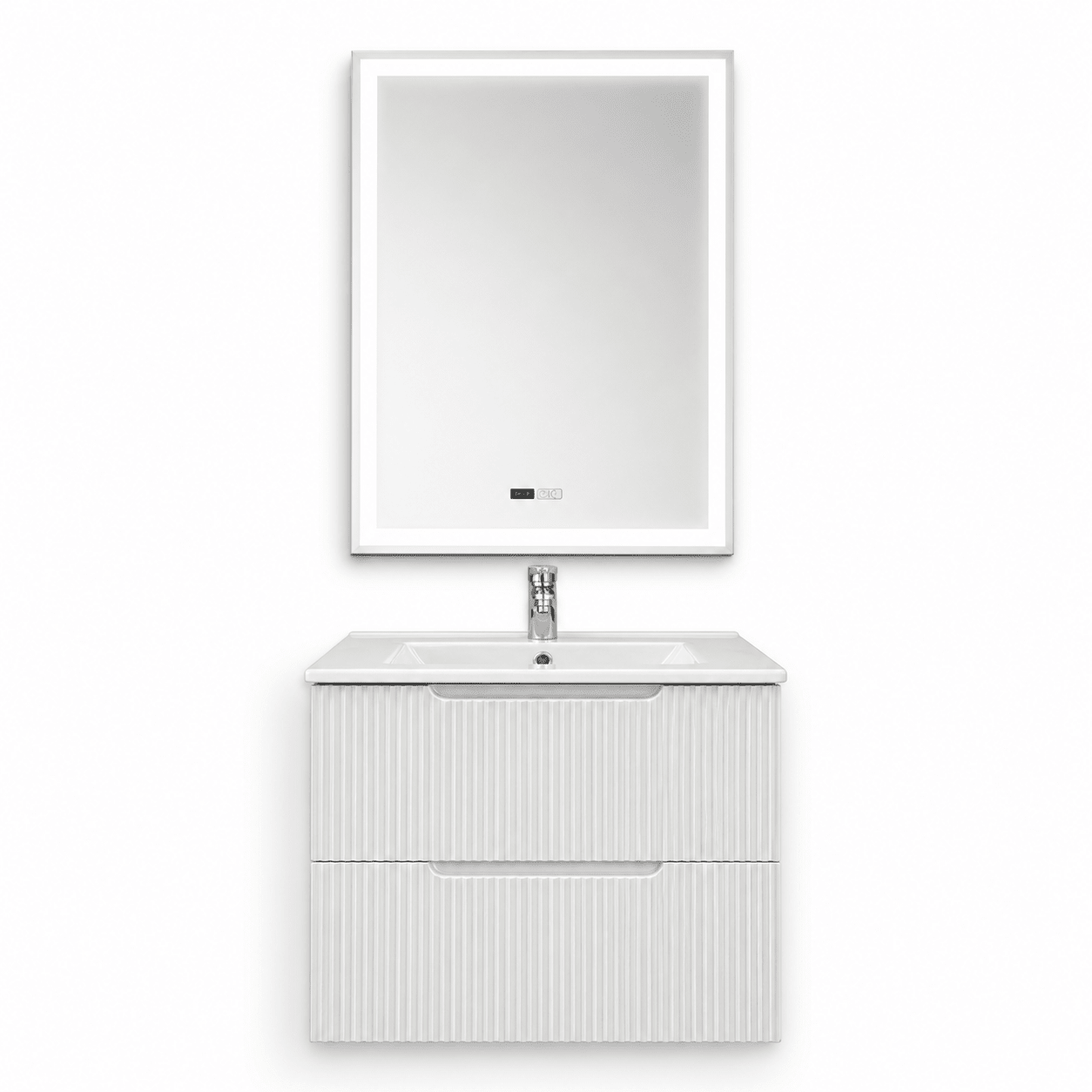 Set Mobilier Baie Suspendat 60 cm Riflat – Bianco (Alb) - Casa Stile