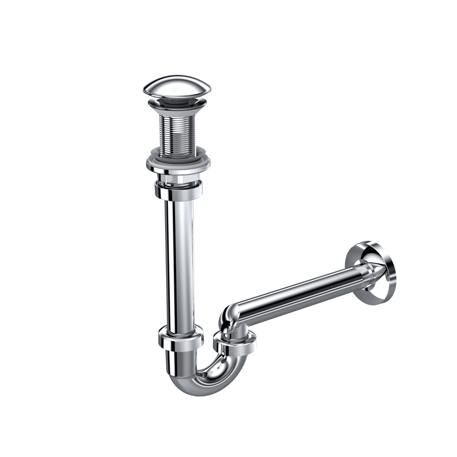 Sifon lavoar 220494 crom fara PP, clic-clac, cap inox, 250–250 - Casa Stile