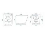 Vas WC suspendat W202, capac duroplast cu amortizor, rimless