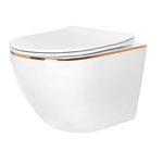 Vas WC suspendat cu capac soft-close alb lucios W206 - Casa Stile