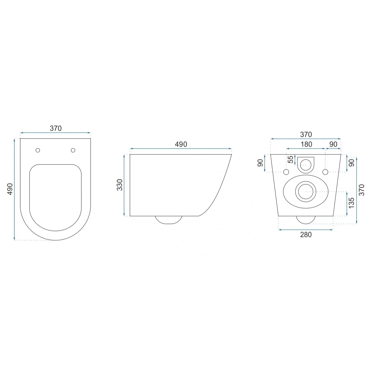 Vas WC suspendat cu capac soft-close alb lucios W206 - Casa Stile