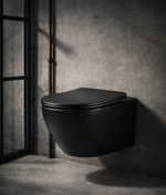 Vas WC suspendat W206MB negru mat capac duroplast cu amortizor - Casa Stile