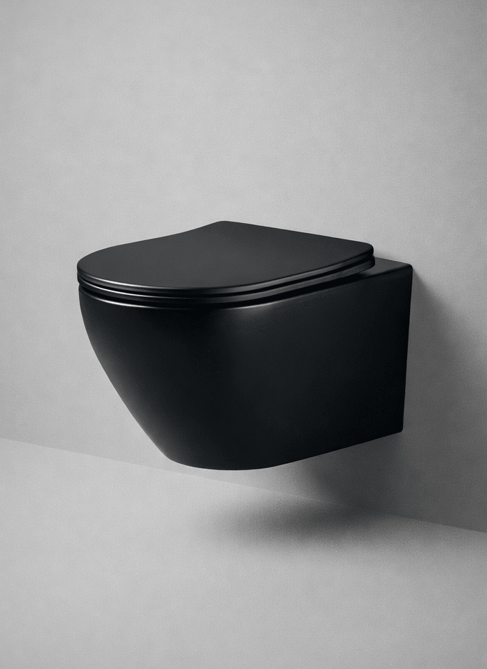 Vas WC suspendat W206MB negru mat capac duroplast cu amortizor - Casa Stile