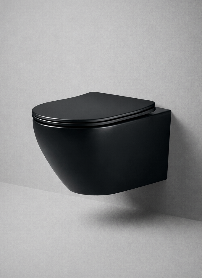 Vas WC suspendat W206MB negru mat capac duroplast cu amortizor