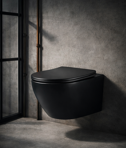 Vas WC suspendat W206MB negru mat capac duroplast cu amortizor